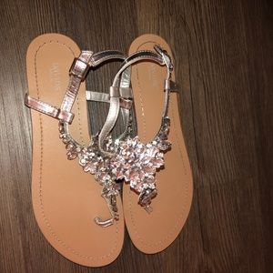 Jeweled T Strap Sandal Size 7